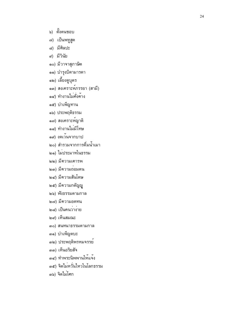 หลักธรรมในการใช้ชีวิตที่ดี แม่บทการตัดสินใจ หน้า 24