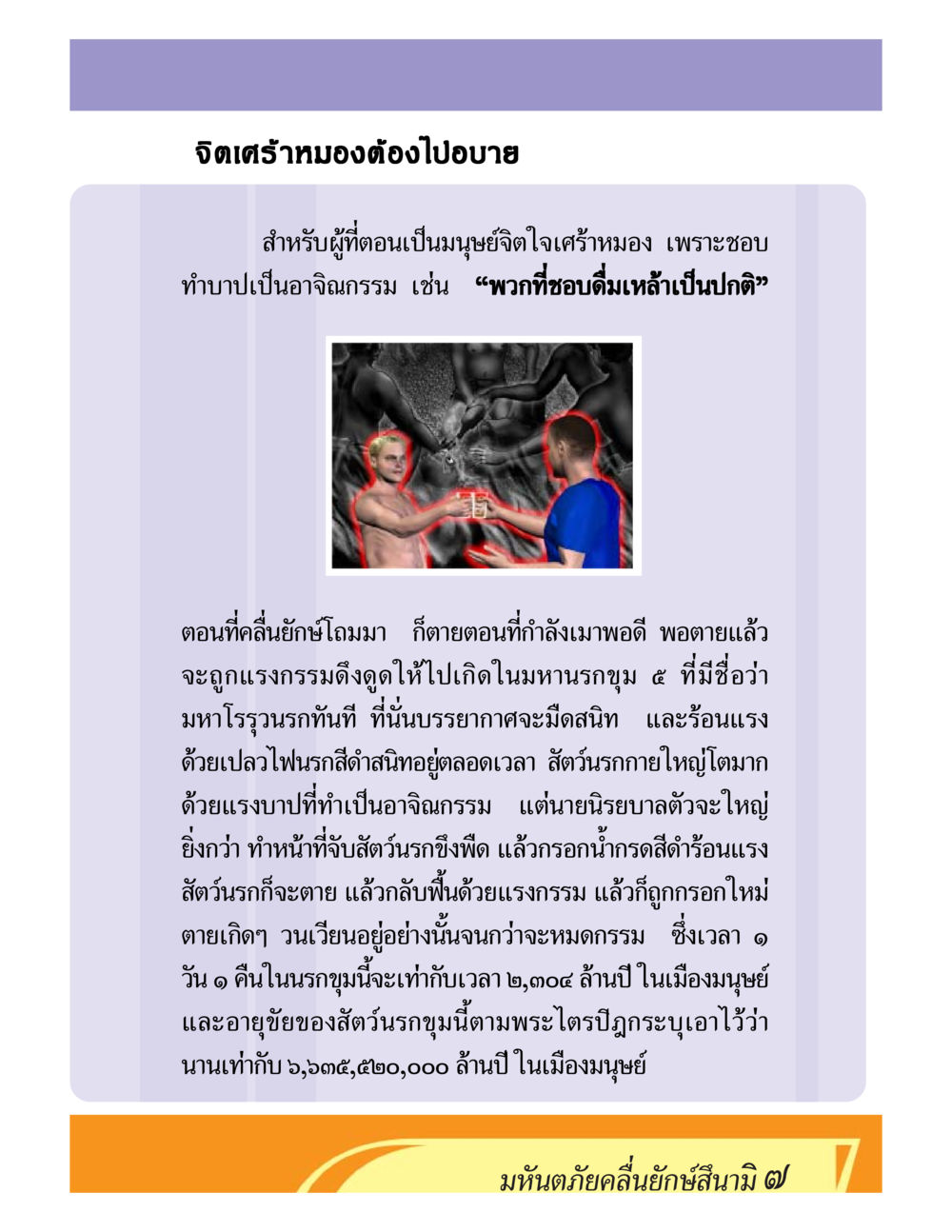 จิตเสร้ามองและกรรมในมหานรก ชีวิตหลังความตาย มหันภัยคลื่นยักษ์สึนามิ หน้า 7