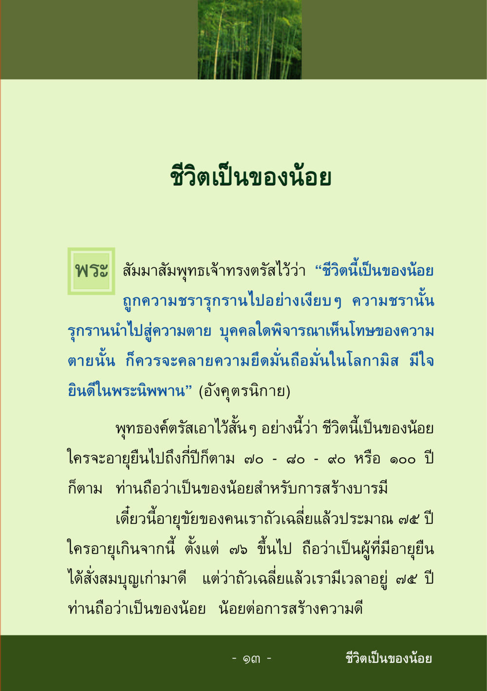 ชีวิตเป็นของน้อย ชีวิตลิขิตได้ หน้า 15