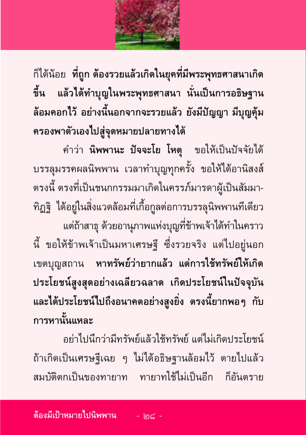 การทำบุญและการบรรลุนิพพาน ชีวิตลิขิตได้ หน้า 29