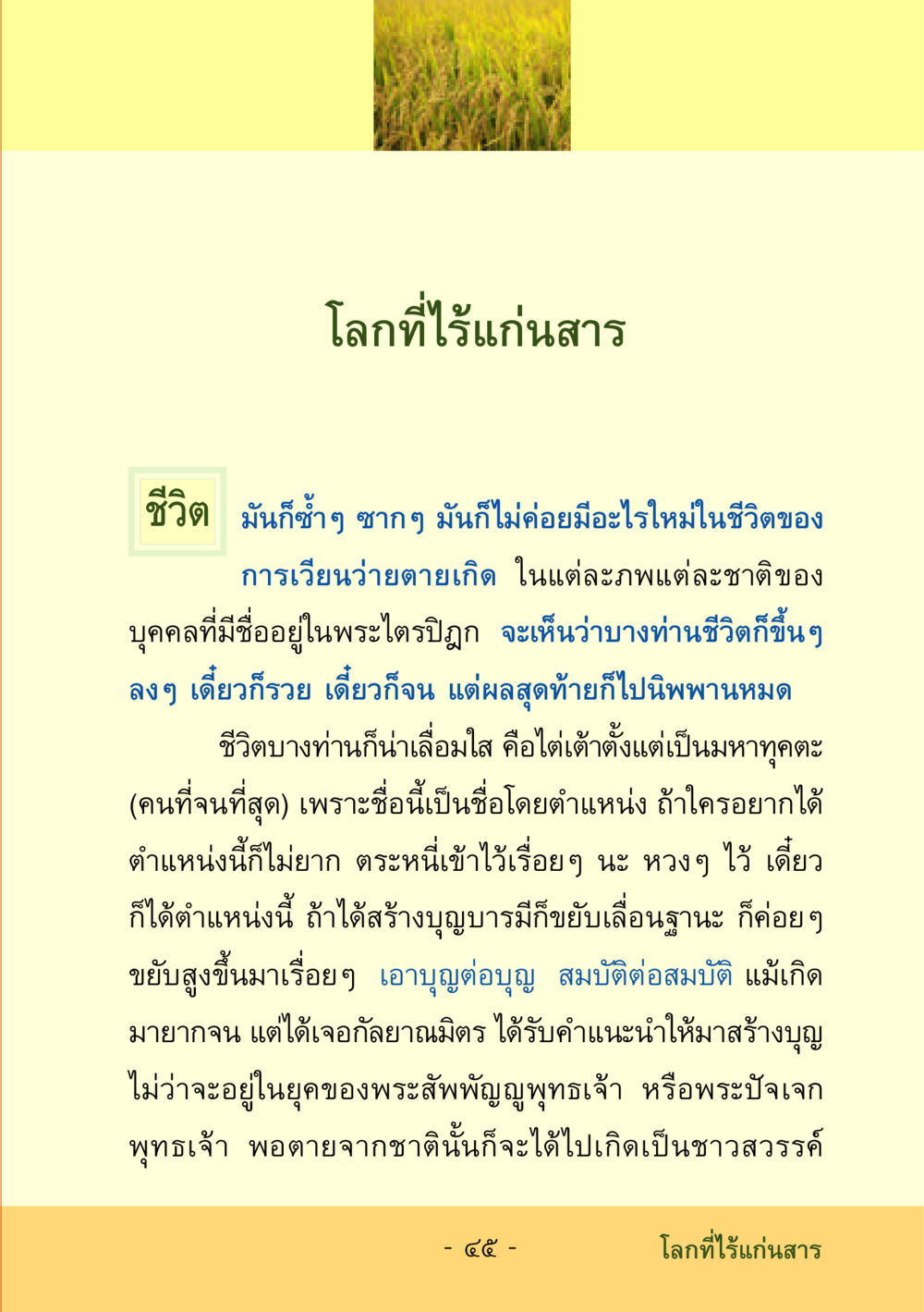 โลกที่ไร้แก่นสาร ชีวิตลิขิตได้ หน้า 46