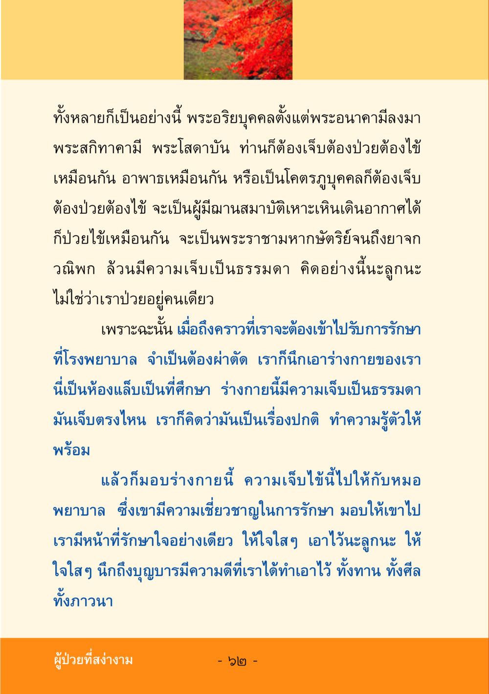 การเผชิญกับความเจ็บป่วยอย่างมีสติ ชีวิตลิขิตได้ หน้า 63