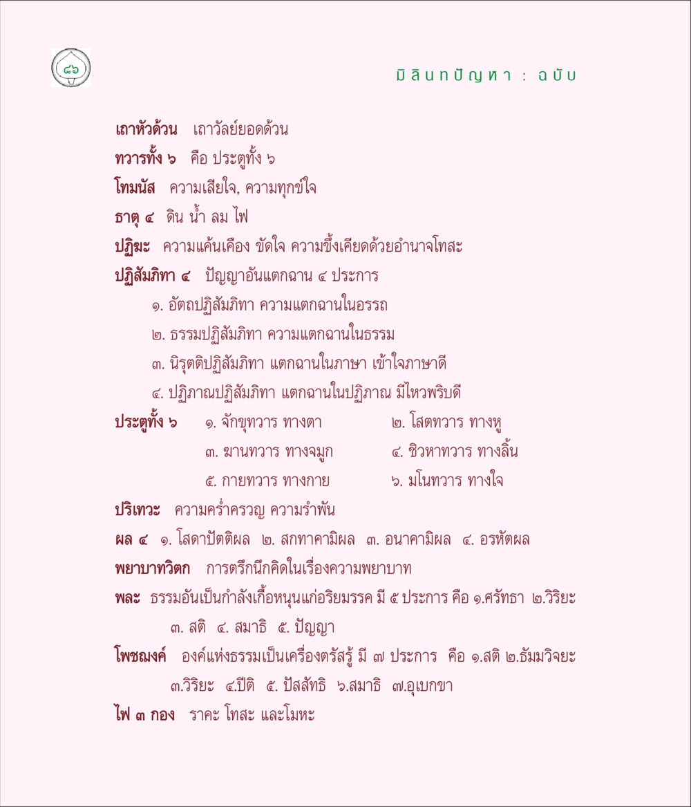 null มิลินทปัญหา หน้า 86