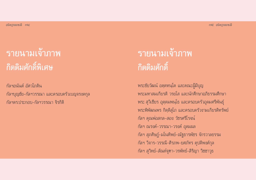รายนามเจ้าภาพ อธิษฐานบารมี  หน้า 39