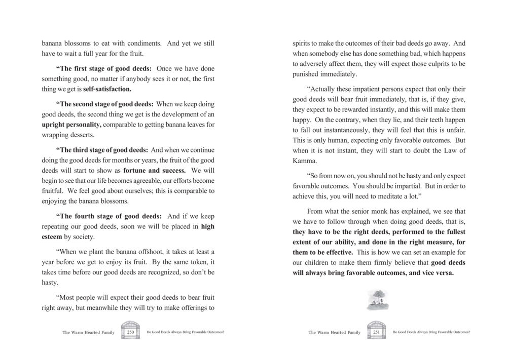 The Stages of Good Deeds and Their Rewards The Warm Hearted Family หน้า 126