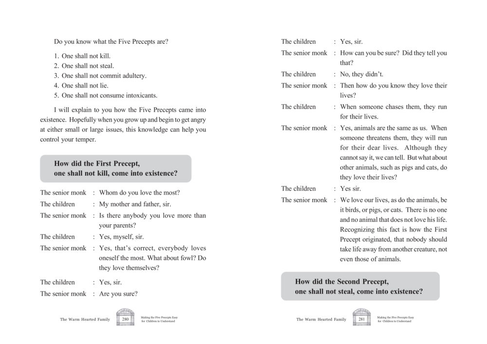 Understanding the Five Precepts The Warm Hearted Family หน้า 141