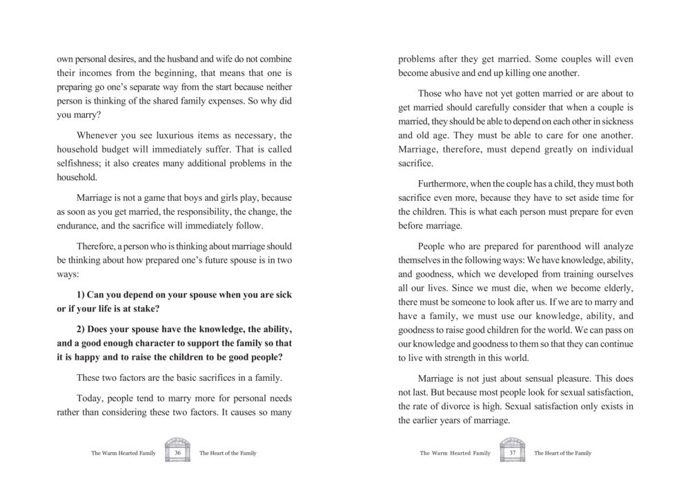 Understanding the True Essence of Marriage The Warm Hearted Family หน้า 19