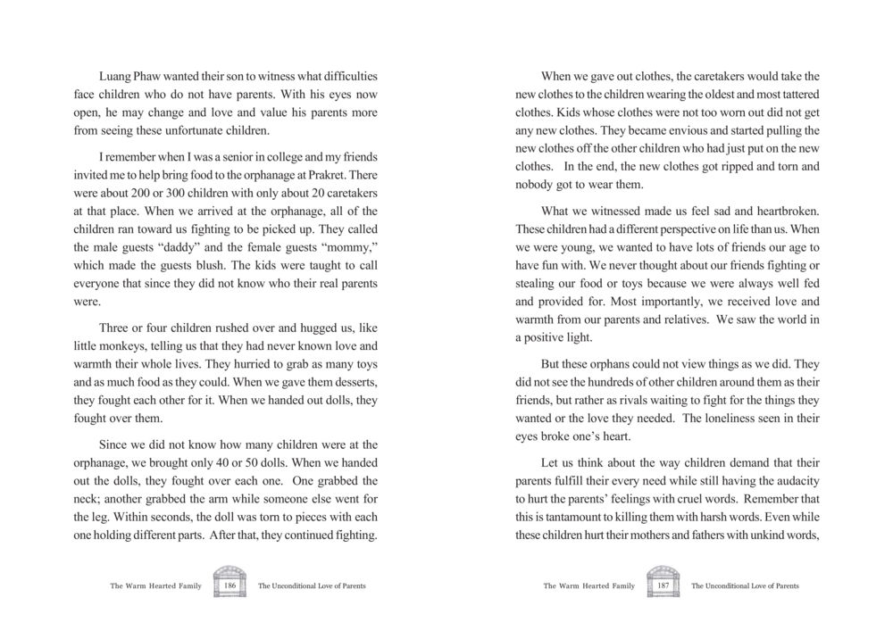 Understanding the Lives of Orphans The Warm Hearted Family หน้า 94