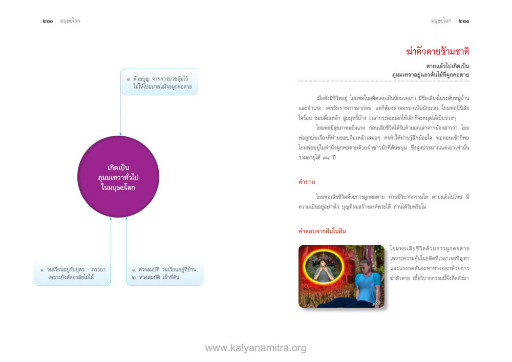 ฆ่าตัวตายข้ามชาติ: การหาทางออกในความมืด ตายแล้วไปไหน ภาคสุคติภูมิ หน้า 112