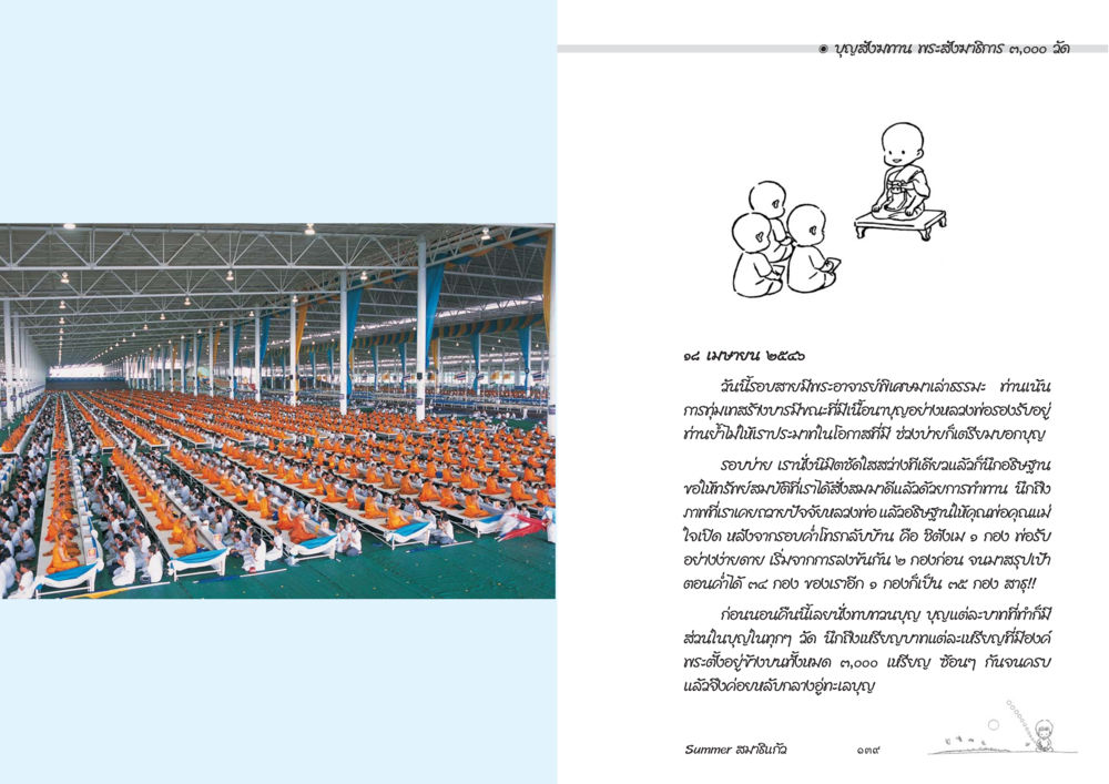 การทำบุญในวันมงคลของชาวพุทธ Summer สมาธิแก้ว หน้า 71