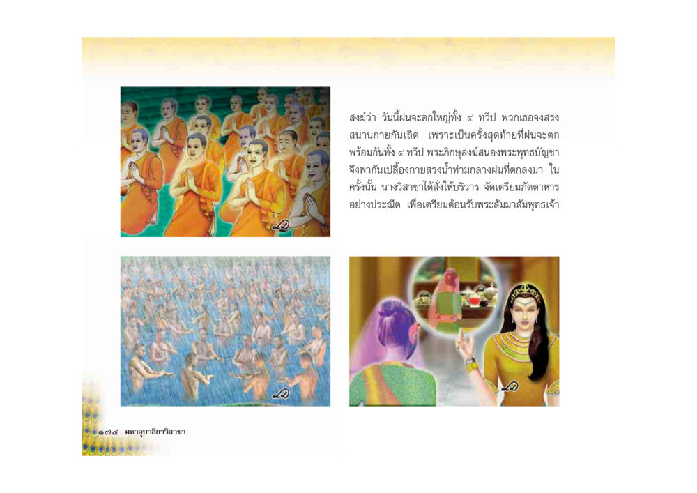 การต้อนรับพระสัมมาสัมพุทธเจ้า มหาอุบาสิกาวิสาขา หน้า 174
