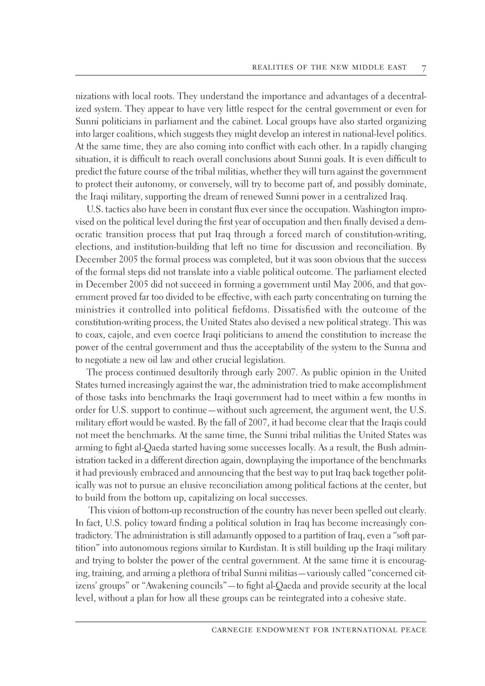 The Complex Dynamics of Sunni Politics in Iraq The New Middle East หน้า 13