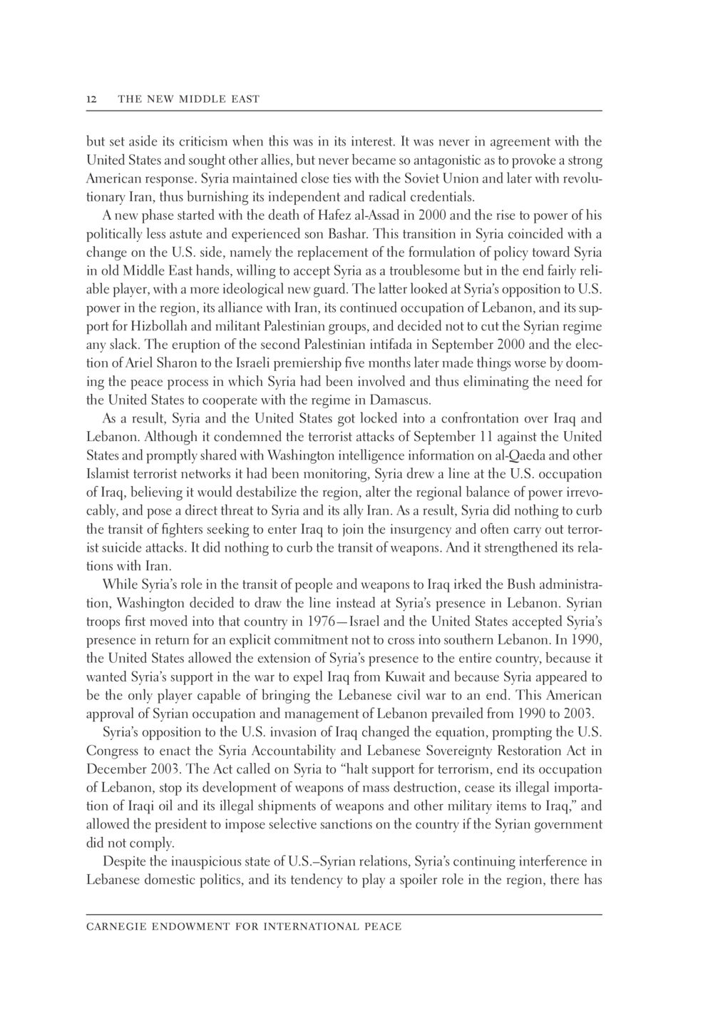 The Complex Relationship Between Syria and the United States The New Middle East หน้า 18