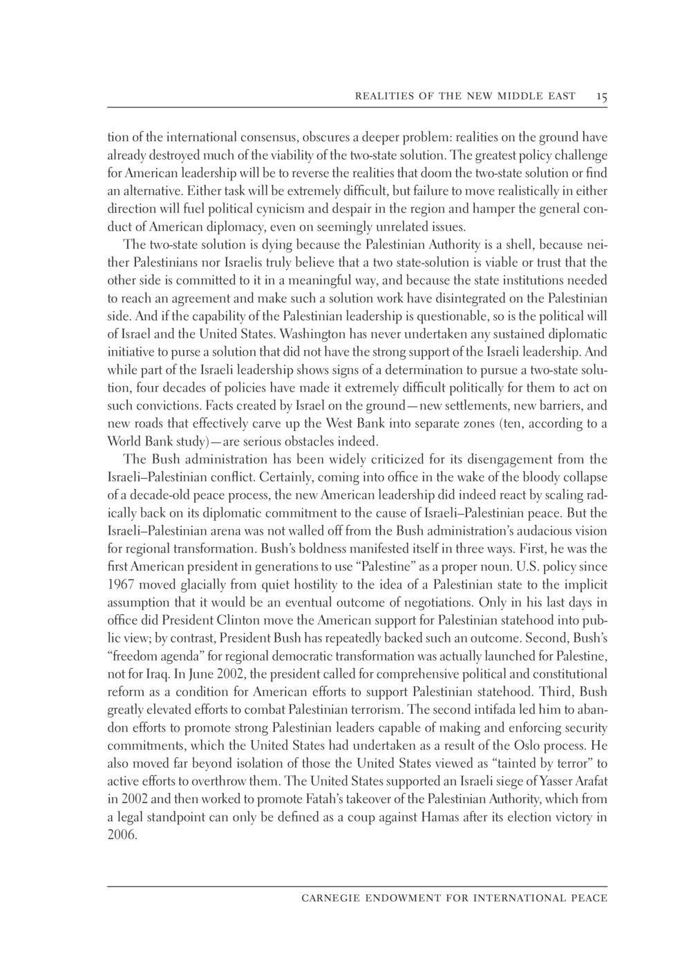 Realities of the New Middle East: The Two-State Solution The New Middle East หน้า 21