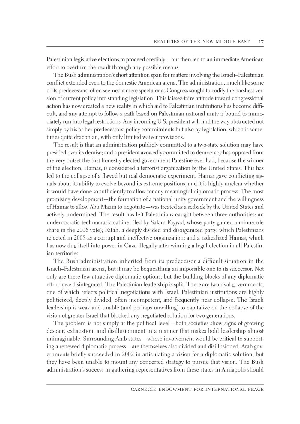 Challenges in U.S. Policy Toward Palestinian Elections The New Middle East หน้า 23
