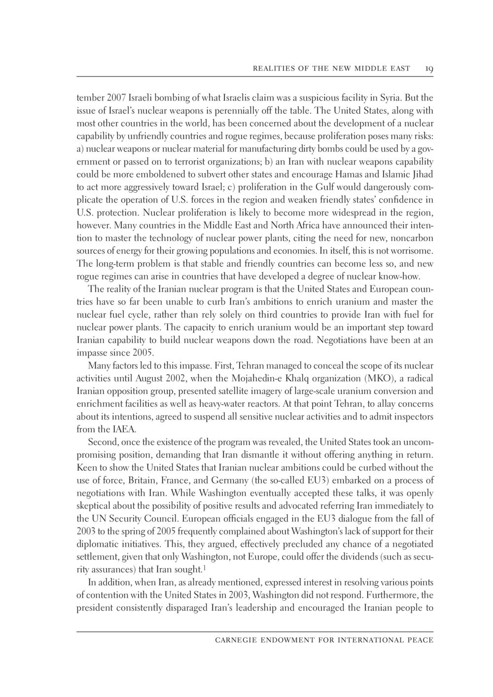 Nuclear Proliferation in the Middle East: Challenges and Implications The New Middle East หน้า 25