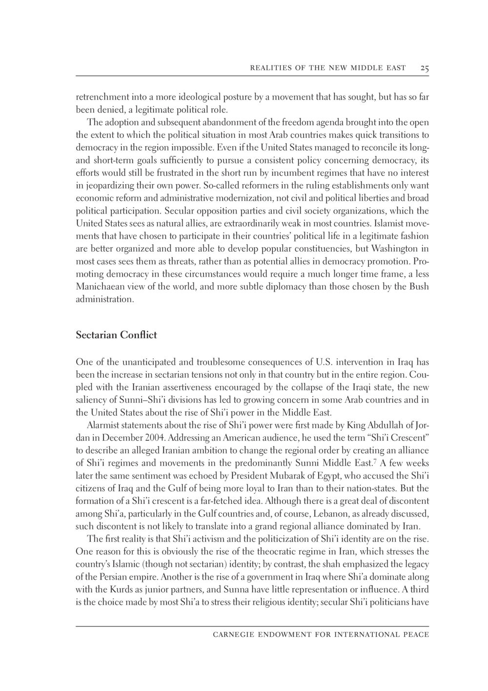 Political Dynamics and Sectarian Tensions in the Middle East The New Middle East หน้า 31