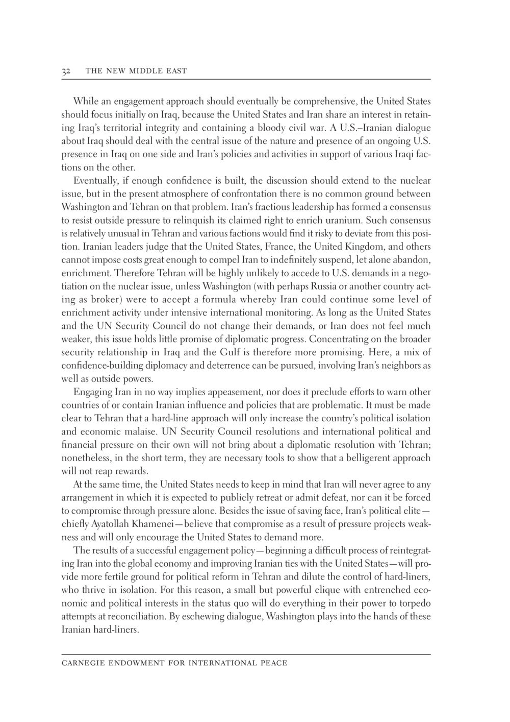 Engaging Iran: A Focus on Iraq and Diplomatic Strategies The New Middle East หน้า 38