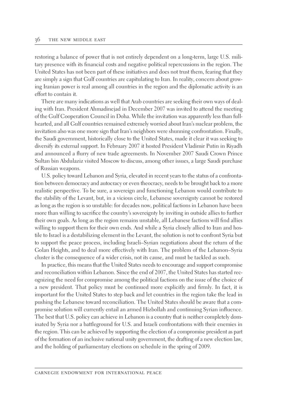 The Evolving Dynamics of Power in the Middle East The New Middle East หน้า 42