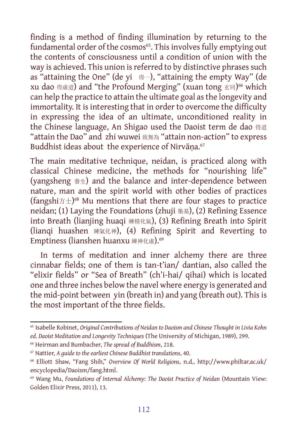 The Practice of Neidan: Achieving Longevity and Immortality DIRI Journal  หน้า 133