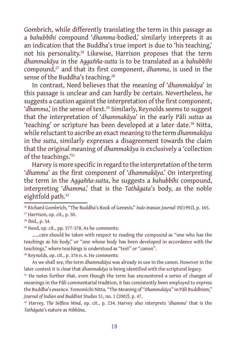 Interpretations of Dhammakāya in Early Pāli Texts DIRI Journal  หน้า 39