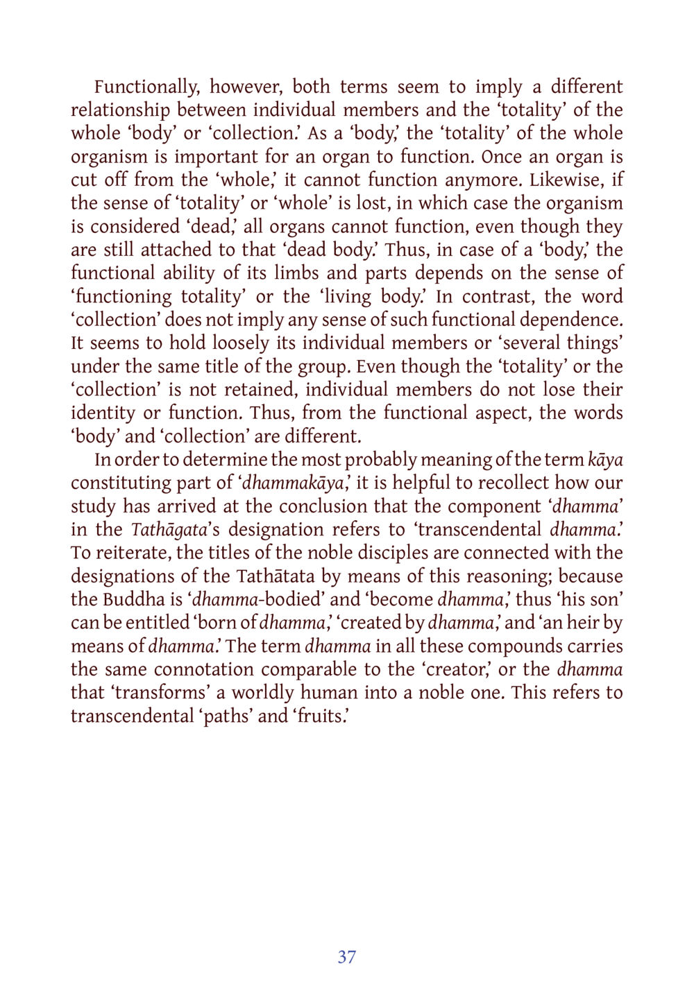 Understanding the Concept of Body and Collection in Dhamma DIRI Journal  หน้า 58