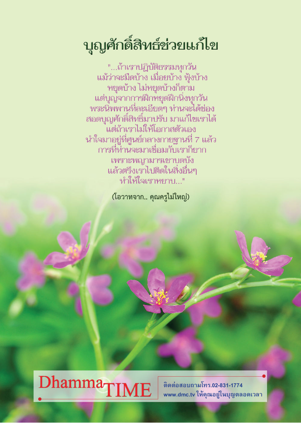 การปฏิบัติธรรมประจำวัน Dhamma TIME เดือนมีนาคม พ.ศ.2556 หน้า 40