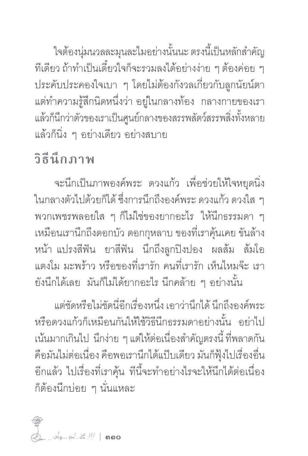 การฝึกใจให้สงบด้วยภาพนึก ง่ายแต่ลึก 2 หน้า 314