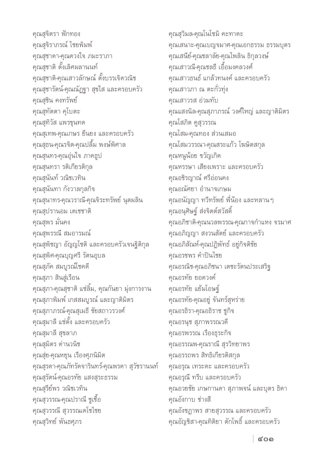 รายชื่อผู้มีเกียรติ ง่ายแต่ลึก 2 หน้า 405