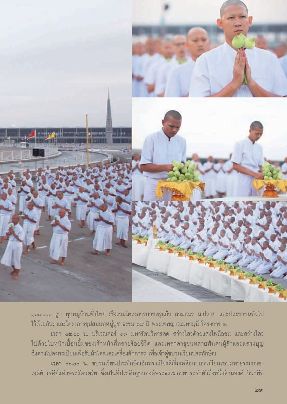 โครงการอุปสมบทและเวียนประทักษิณที่มหาวิทยาลัยนครศรีฯ วารสารอยู่ในบุญประจำเดือนเมษายน พ.ศ.2556 หน้า 31