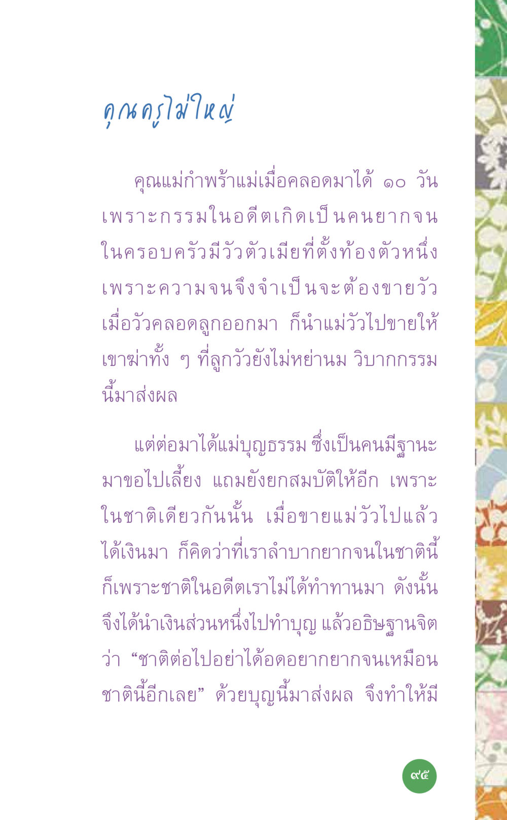 ความทุกข์และกรรมในชีวิต ที่นี่มีคำตอบ เล่ม 7 โดย คุณครูไม่ใหญ่ หน้า 95