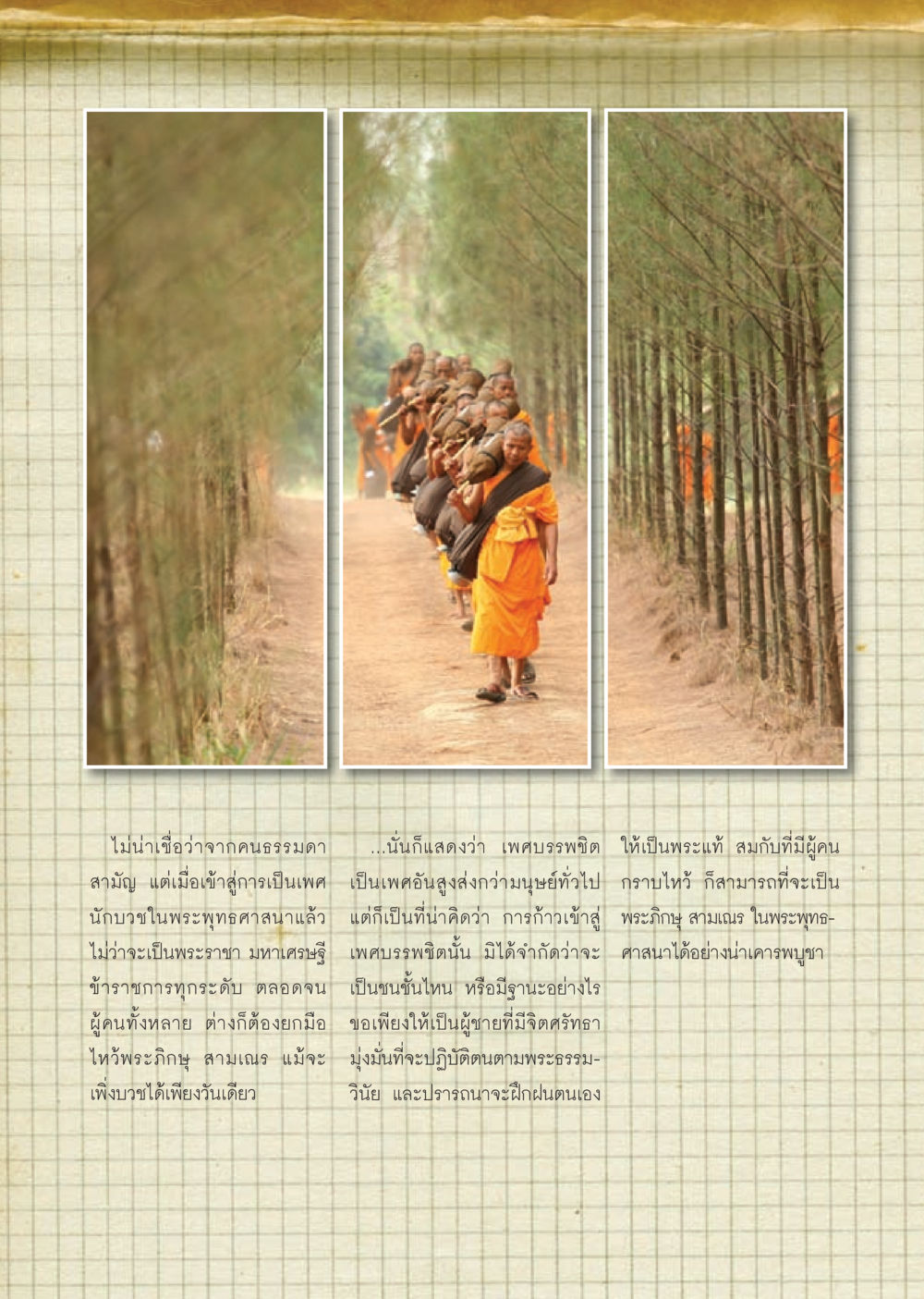 การเข้าสู่เพศบรรพชิตในพระพุทธศาสนา วารสารอยู่ในบุญ ประจำเดือน กรกฎาคม พ.ศ.2553 หน้า 11