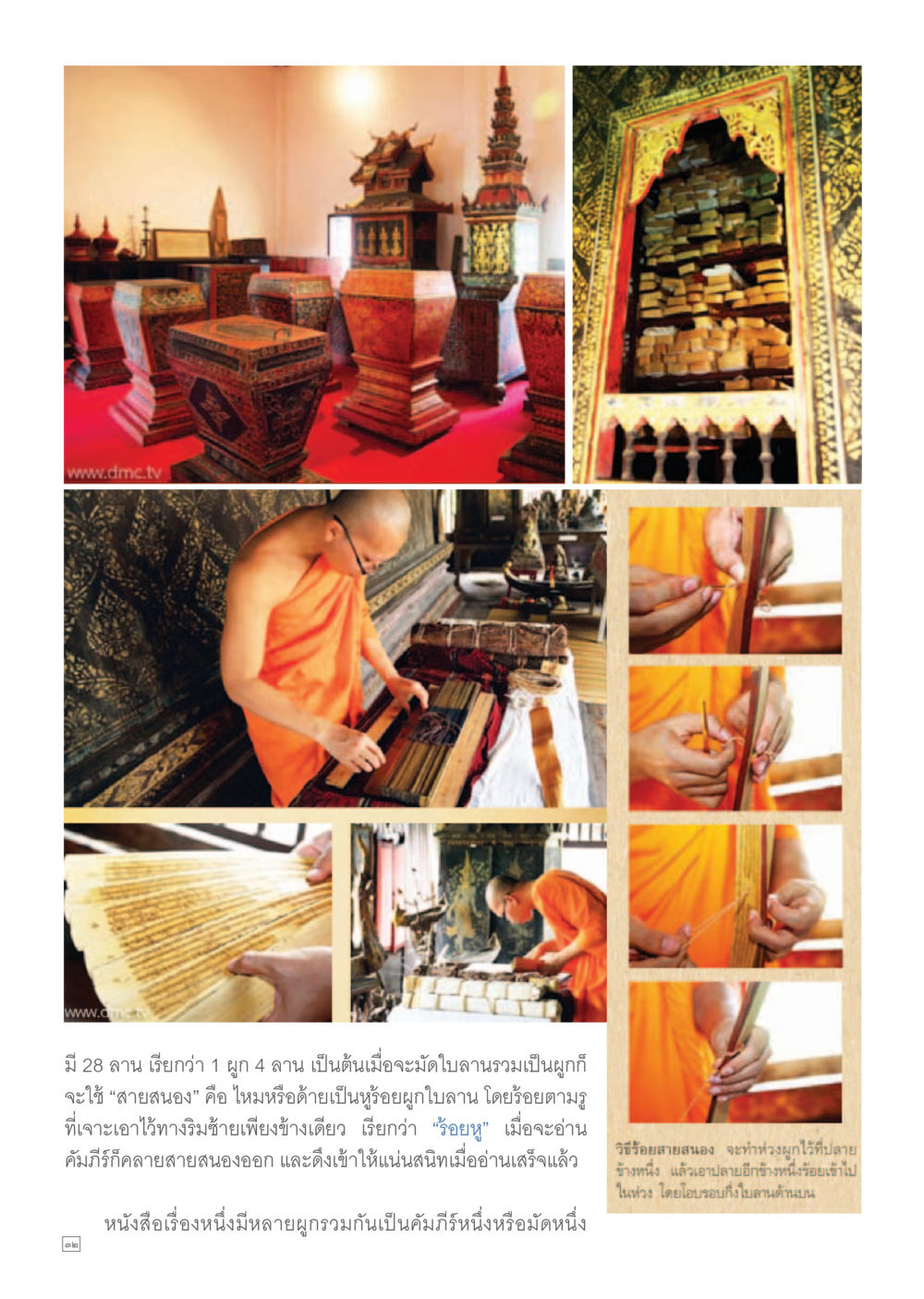 โครงสร้างคัมภีร์ใบลาน Dhamma TIME เดือนมกราคม พ.ศ. 2557 หน้า 32