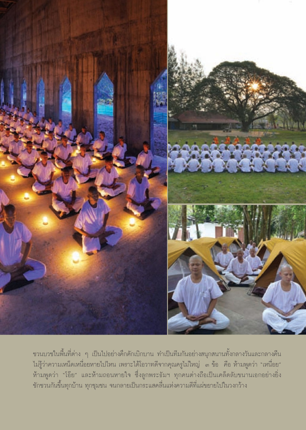 ชวนบวชและความสนุกสนานในชุมชน วารสารอยู่ในบุญ ประจำเดือน มีนาคม พ.ศ.2553  หน้า 21