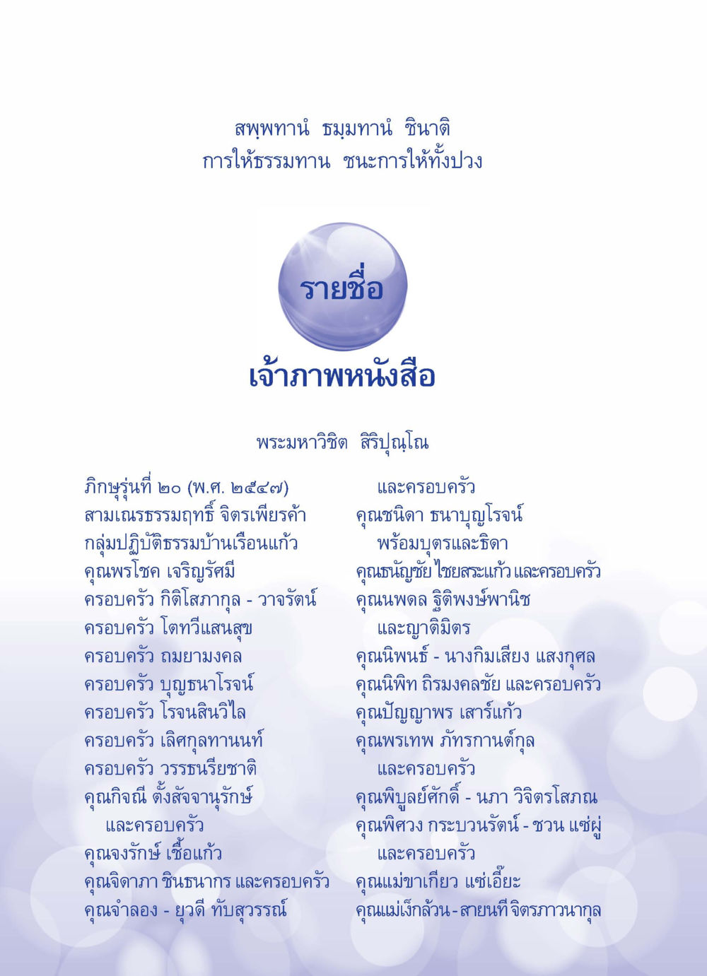 การให้ธรรมทาน ชนะการให้ทั้งปวง ปัญญาบารมี หนทางสร้างปัญญา หน้า 142