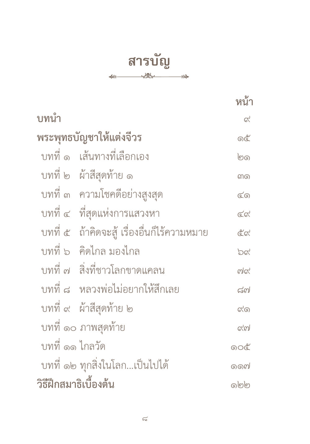 สารบัญของหนังสือ ผ้าสีสุดท้าย หน้า 24