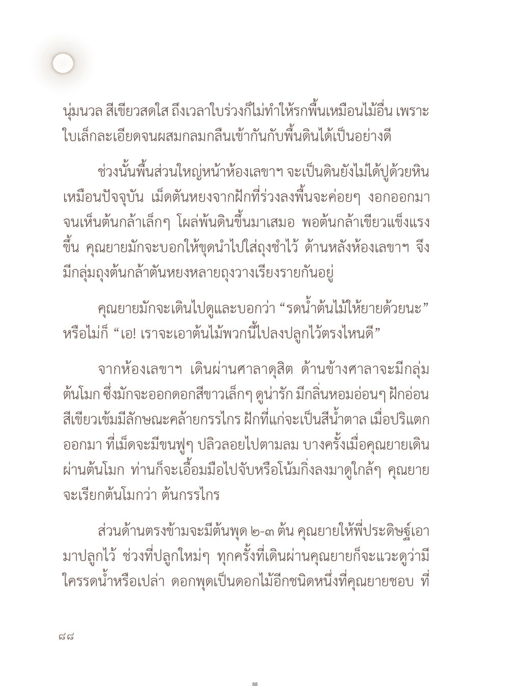 การดูแลต้นไม้ในสวน อยู่กับยาย หน้า 89
