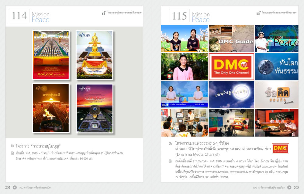 โครงการราษฎรอยู่ในบุญและช่อง Dhamma Media 70 ปี พระเทพญาณมหามุนี หน้า 103