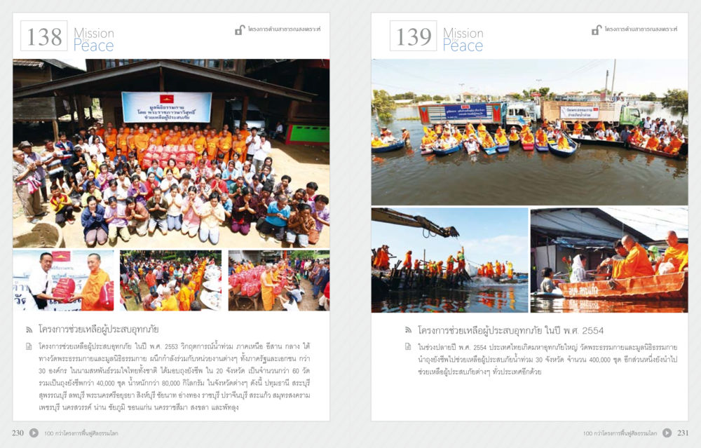 โครงการช่วยเหลือผู้ประสบอุทกภัยในประเทศไทย 70 ปี พระเทพญาณมหามุนี หน้า 117
