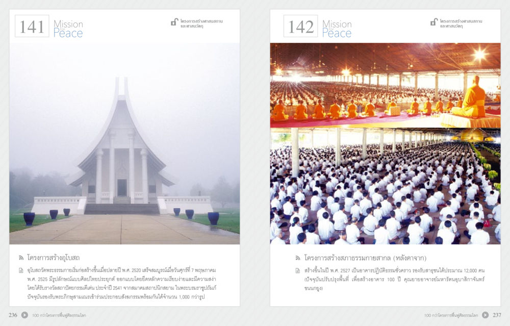 Mission Peace: โครงการสร้างอายุสมานและสมานฉันท์ 70 ปี พระเทพญาณมหามุนี หน้า 120