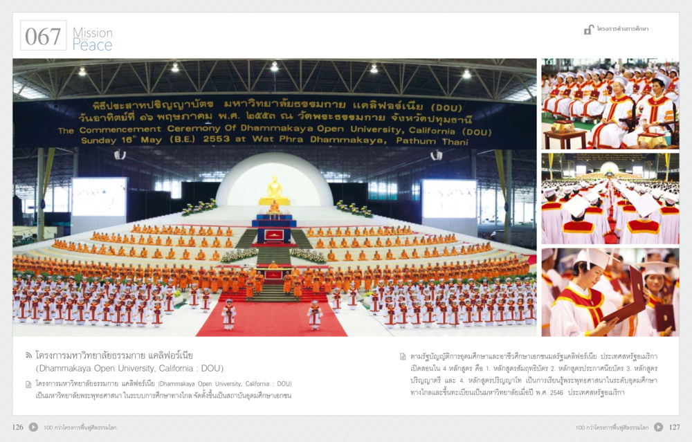 พิธีรับปริญญาบัตร มหาวิทยาลัยธรรมศาสตร์ ศรีรู้เฟิร์น (DOU) 70 ปี พระเทพญาณมหามุนี หน้า 65