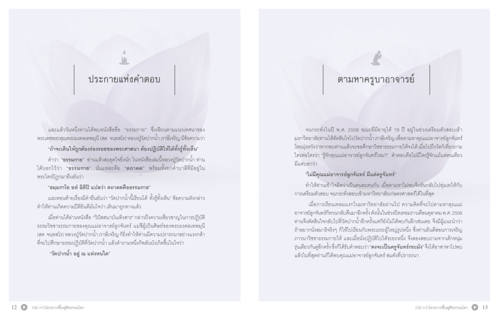 ประกายแห่งคำตอบ: ธรรมาภิบาลและคุณอาจารย์ 70 ปี พระเทพญาณมหามุนี หน้า 8