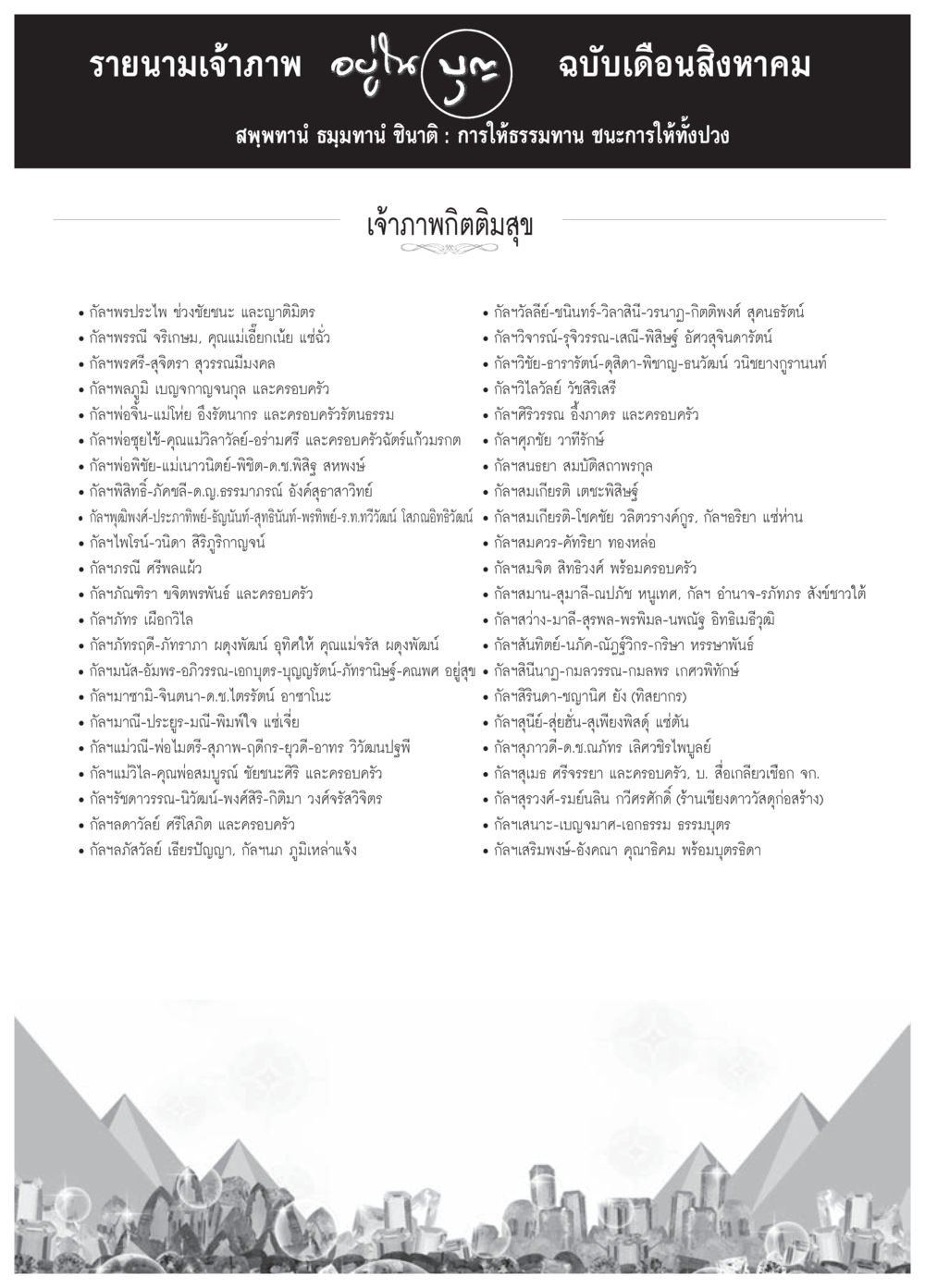 null วารสารอยู่ในบุญประจำเดือน สิงหาคม พ.ศ.2557 หน้า 116