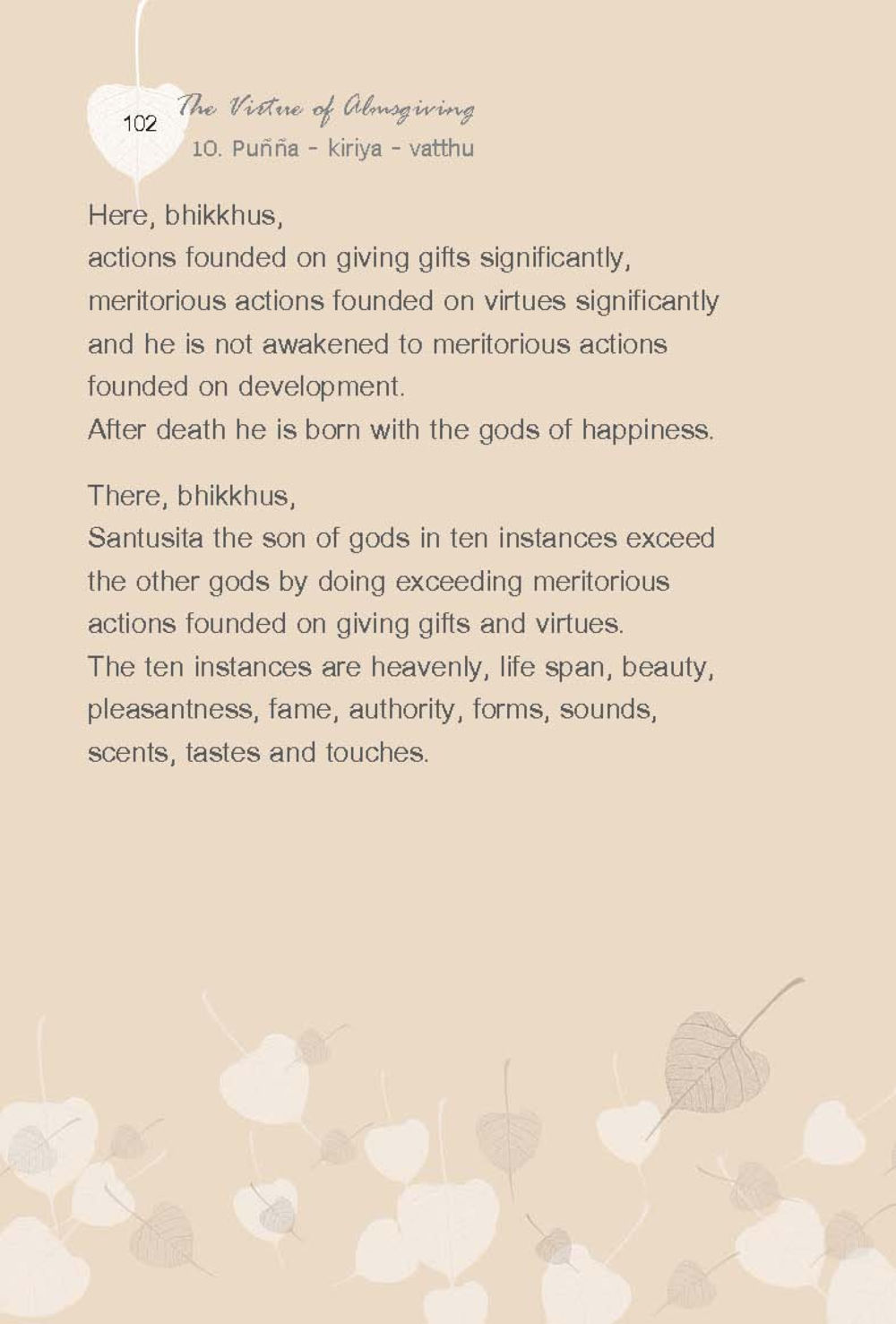 The Nature of Abhisavings ทานบารมี  สูตรลัดแห่งความสุข หน้า 102