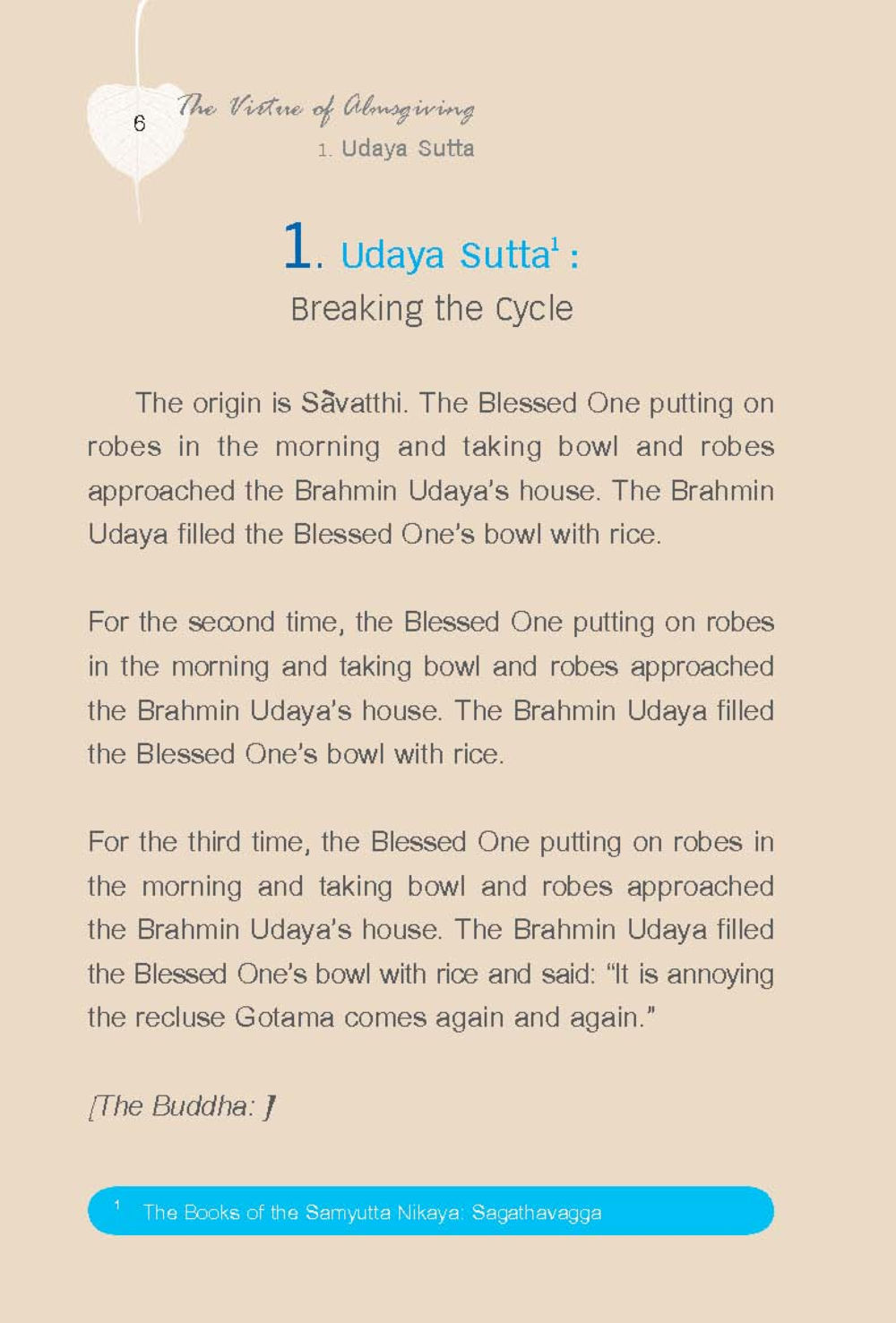 Udaya Sutta - Breaking the Cycle ทานบารมี  สูตรลัดแห่งความสุข หน้า 6