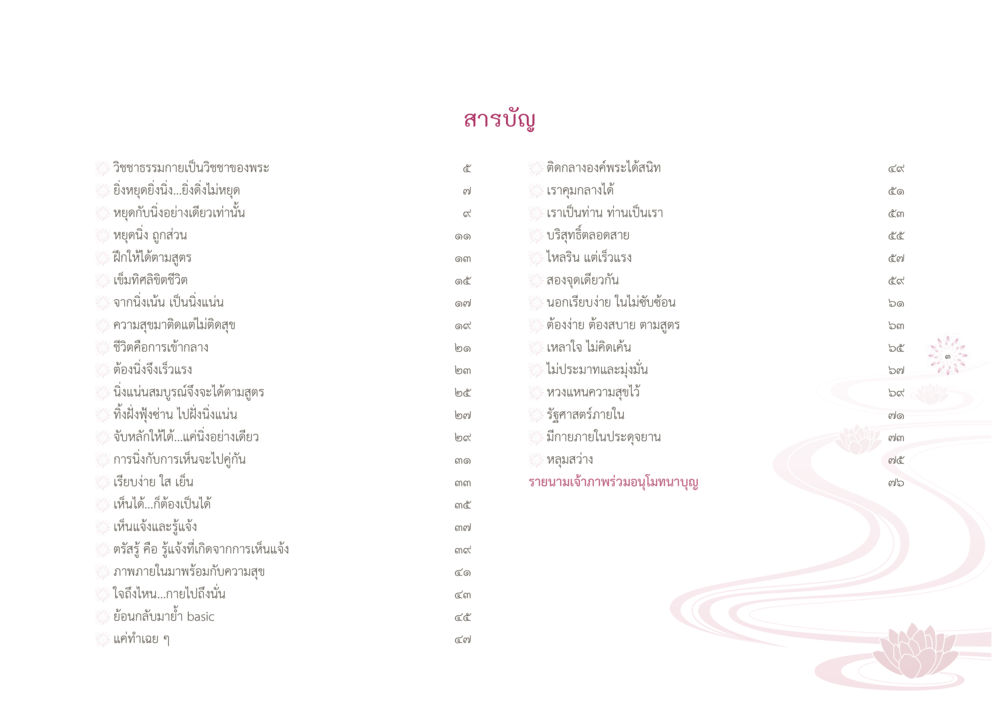 วิชาชาวรรม: เส้นทางสู่ความสุขที่แท้จริง ยิ่งหยุดยิ่งนิ่ง...ยิ่งดิ่งไม่หยุด เล่ม1 หน้า 6