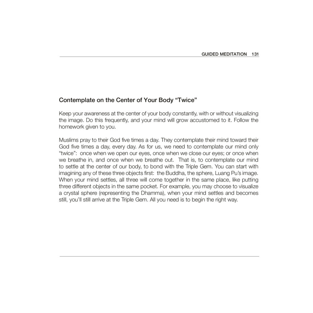 Contemplation Techniques for Mindfulness Luang Por Dhammajayo, BEYOND WISDOM หน้า 135