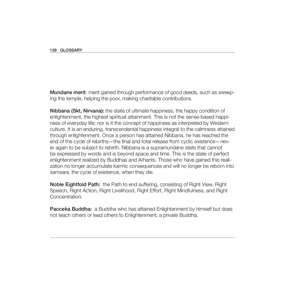 Glossary of Buddhist Terms Luang Por Dhammajayo, BEYOND WISDOM หน้า 162
