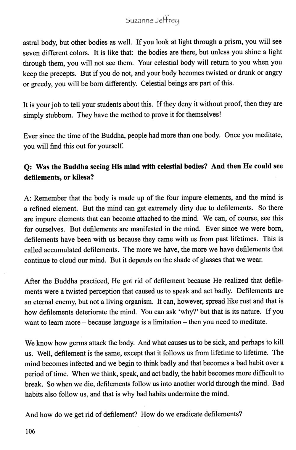 Understanding Astral and Celestial Bodies The Meeting with a Dhamma Master หน้า 107