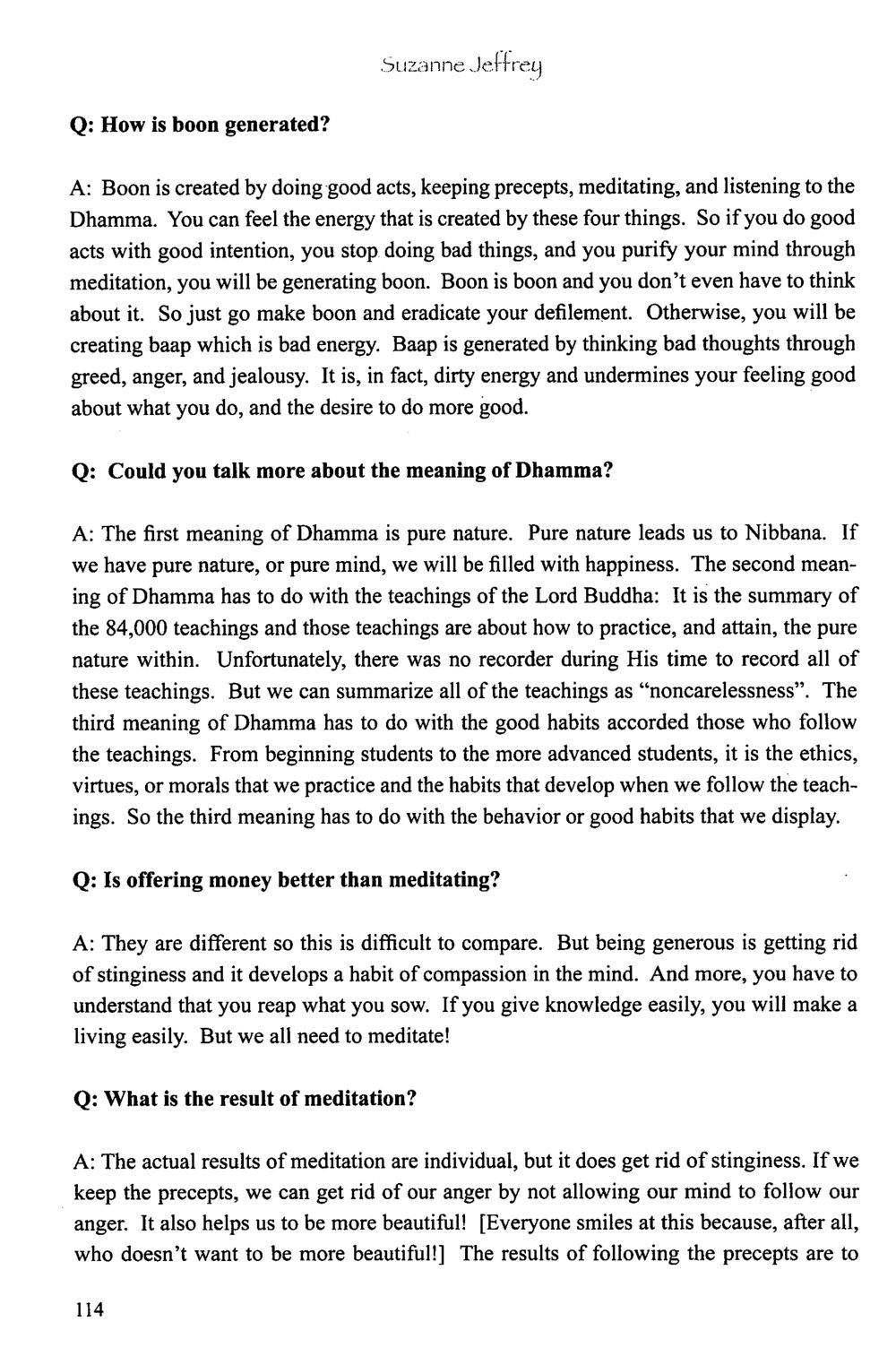 Understanding Boon and Dhamma The Meeting with a Dhamma Master หน้า 115